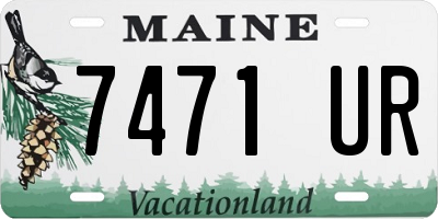 ME license plate 7471UR