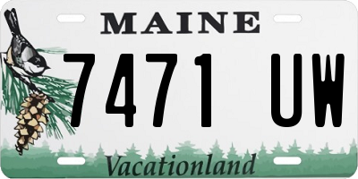 ME license plate 7471UW