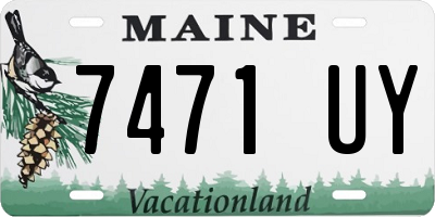 ME license plate 7471UY