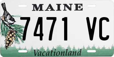 ME license plate 7471VC