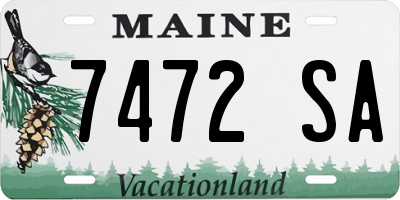 ME license plate 7472SA