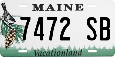 ME license plate 7472SB