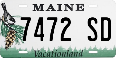ME license plate 7472SD