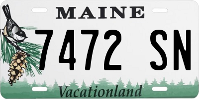 ME license plate 7472SN