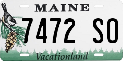 ME license plate 7472SO