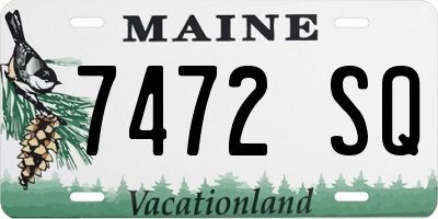 ME license plate 7472SQ