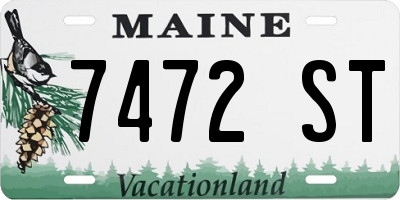 ME license plate 7472ST