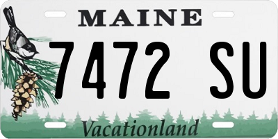 ME license plate 7472SU