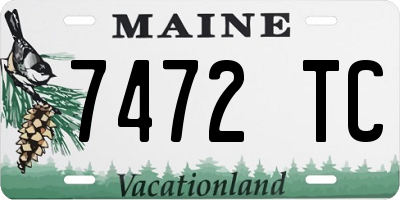ME license plate 7472TC