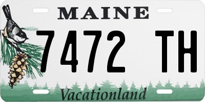 ME license plate 7472TH