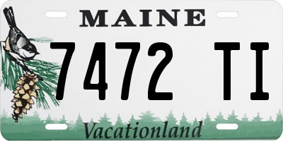ME license plate 7472TI