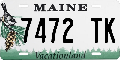 ME license plate 7472TK