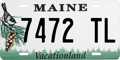 ME license plate 7472TL