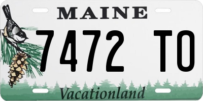 ME license plate 7472TO
