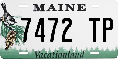 ME license plate 7472TP