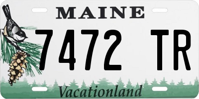 ME license plate 7472TR