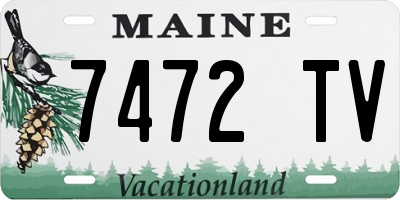 ME license plate 7472TV