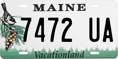 ME license plate 7472UA