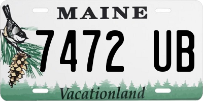 ME license plate 7472UB
