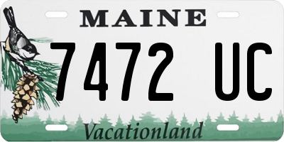 ME license plate 7472UC