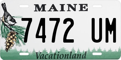 ME license plate 7472UM