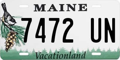 ME license plate 7472UN