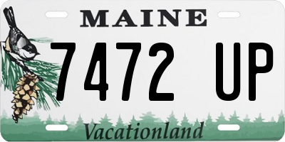 ME license plate 7472UP
