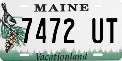 ME license plate 7472UT