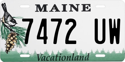 ME license plate 7472UW