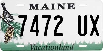 ME license plate 7472UX