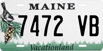 ME license plate 7472VB