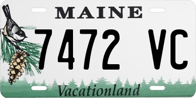 ME license plate 7472VC