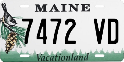 ME license plate 7472VD