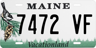 ME license plate 7472VF