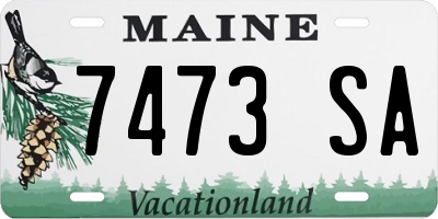 ME license plate 7473SA