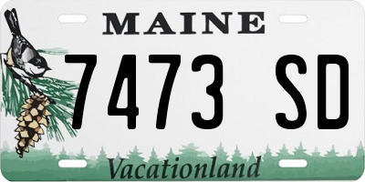 ME license plate 7473SD
