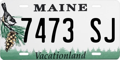 ME license plate 7473SJ