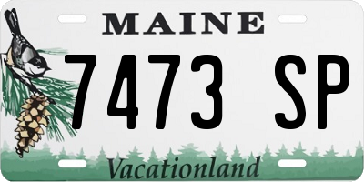 ME license plate 7473SP