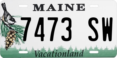 ME license plate 7473SW