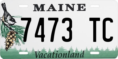 ME license plate 7473TC