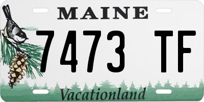 ME license plate 7473TF