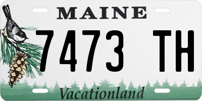 ME license plate 7473TH