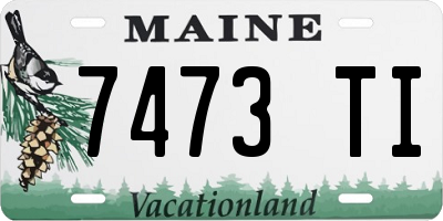 ME license plate 7473TI