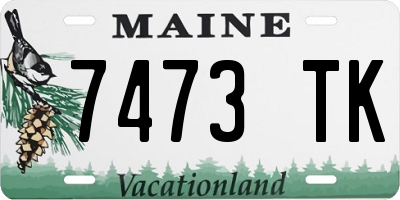 ME license plate 7473TK