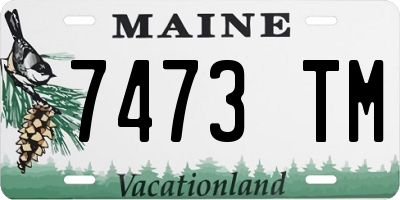 ME license plate 7473TM