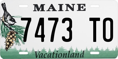 ME license plate 7473TO