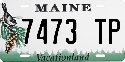 ME license plate 7473TP