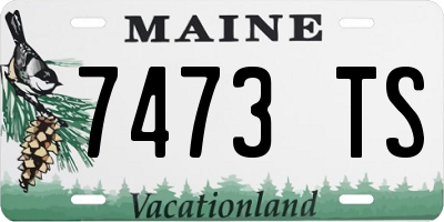 ME license plate 7473TS