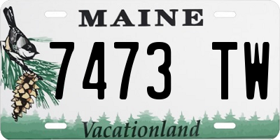 ME license plate 7473TW