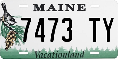 ME license plate 7473TY